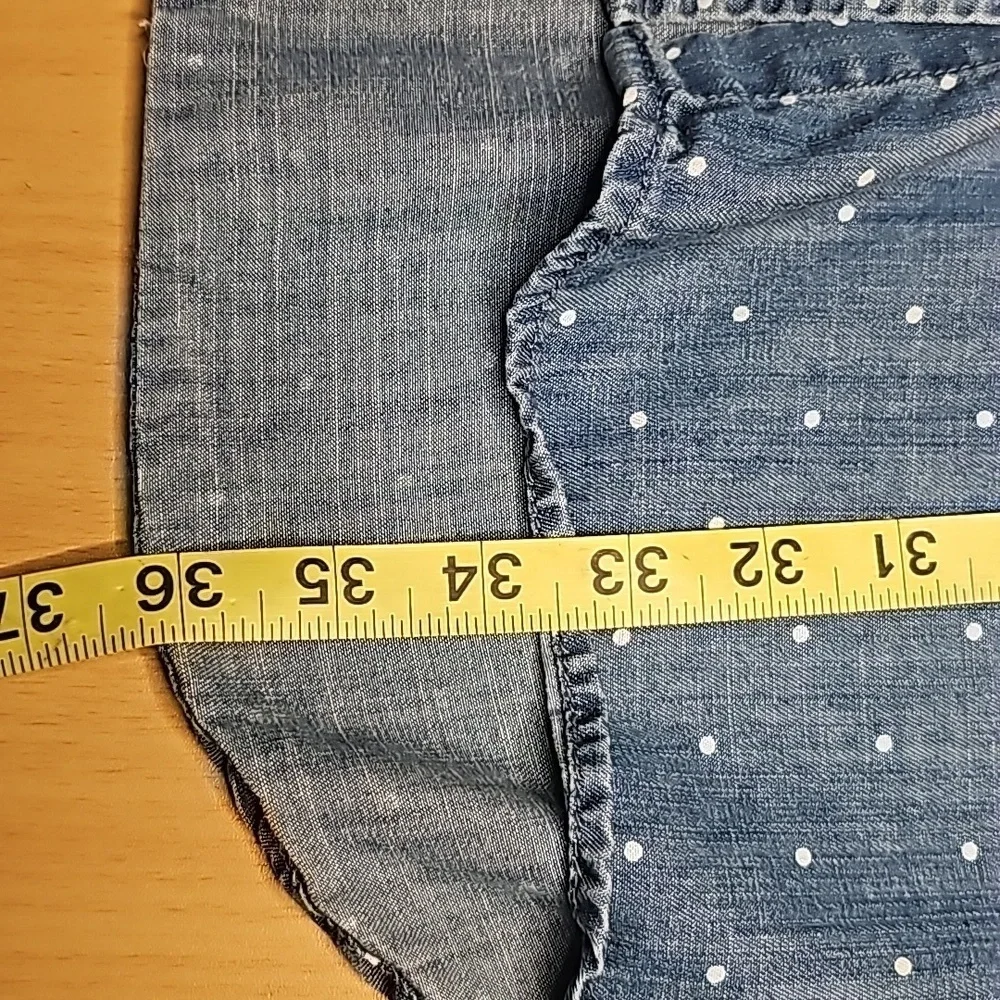 Med Philosophy polka dotted denim like shirt dress with pockets - Picture 7 of 9